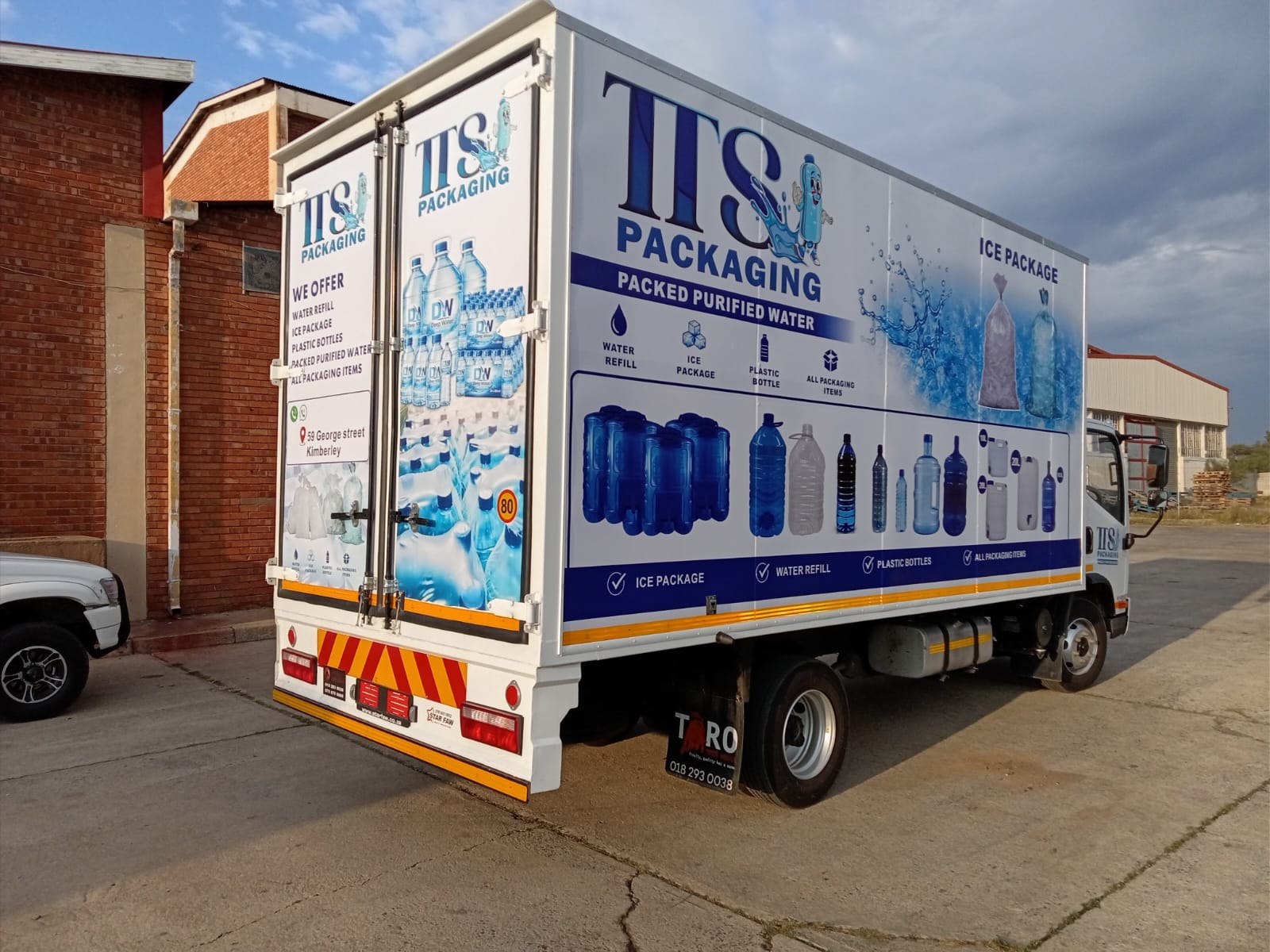 TTS Packaging truck branding